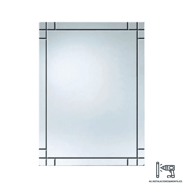 Espejo Rectangular con Dordes Rectos